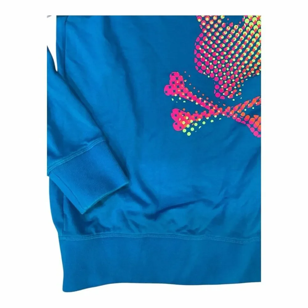 NWOT Psycho Bunny Women's Size Medium Blue Long Sleeve Top Sweater